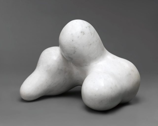 ‘Human Concretion’, 1934 (two views), Carved before 1949, 33.7×40.6×39.4cm, Marble.