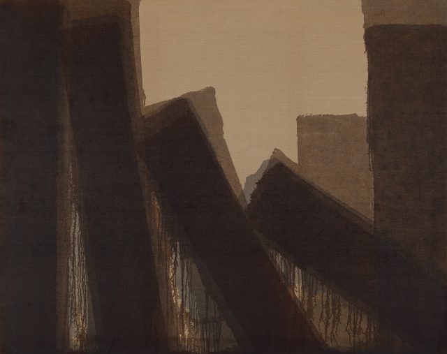 ‘다색’, 1980, 181.6×228.3cm, 마포에 유채, 국립현대미술관 소장.