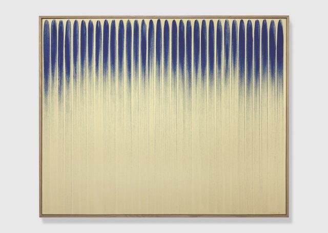 이우환, ‘From Line(No.800152)’, 1980, Oil and mineral pigment on canvas, 129.5×162.2cm.