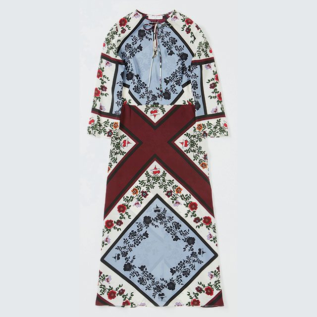 레트로풍 플라워 패턴 롱 드레스는 가격 미정으로 Sandro