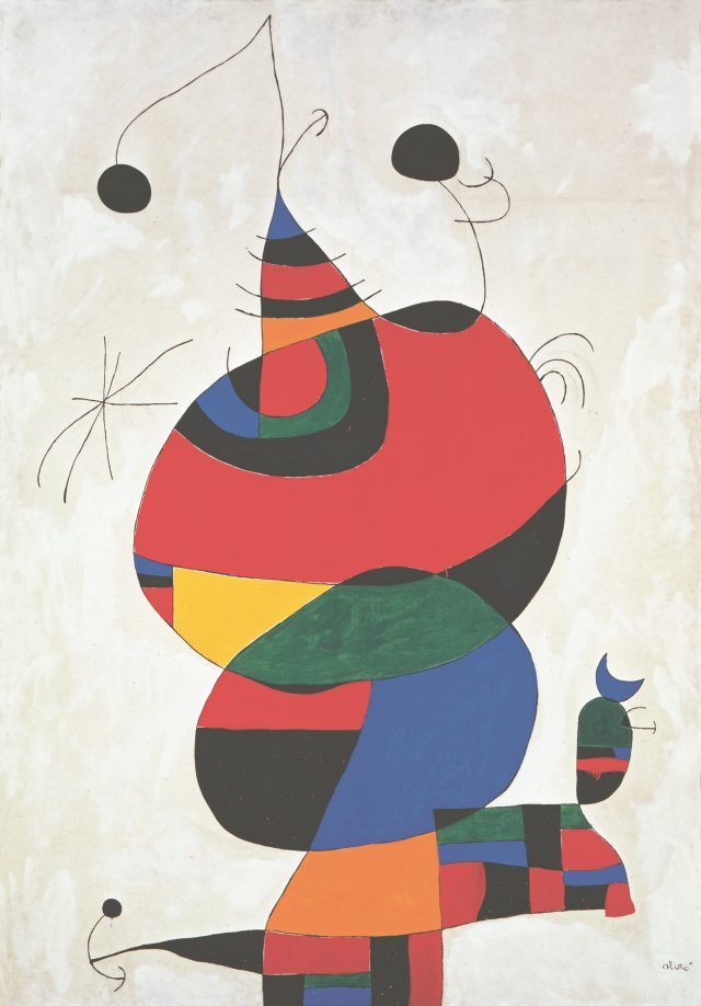 ‘Femme, oiseau, étoile’(Woman, bird and star) (파블로 피카소 오마주), 245×170cm, oil on canvas