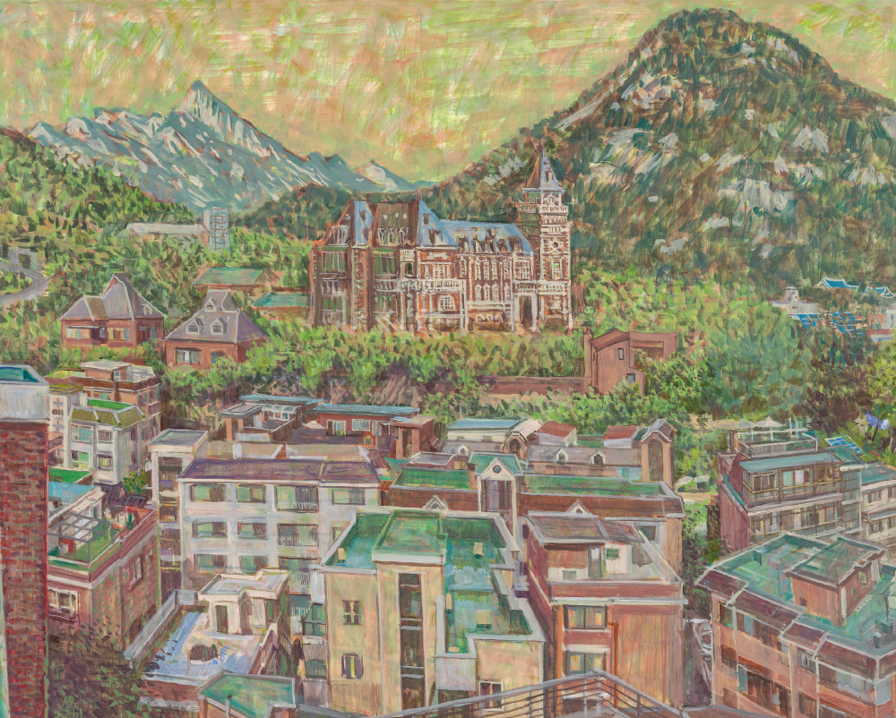 청풍계 1(Cheongpung Vallery 1), 2019, Oil on canvas, 130 × 162cm